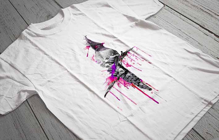 Regular Fit Printed T-Shirt Bird