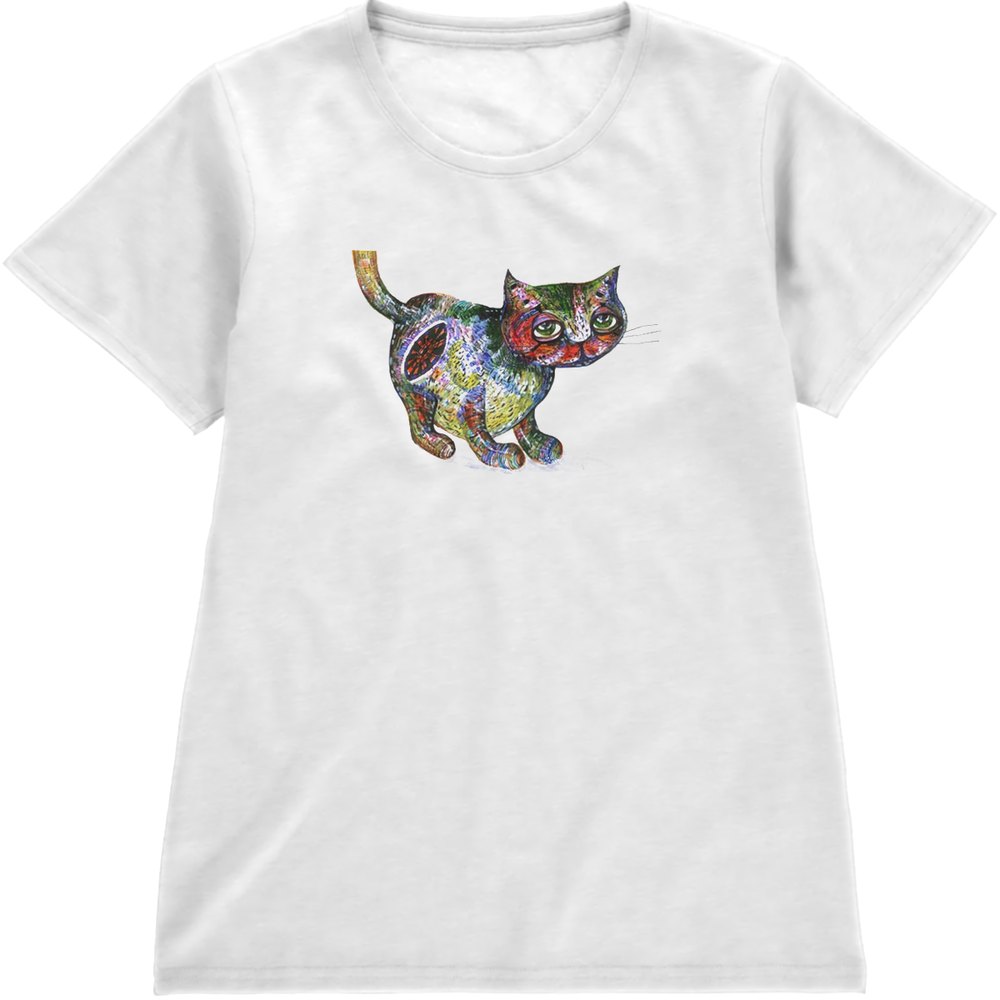 Regular Fit Printed T-Shirt Cat — image 4