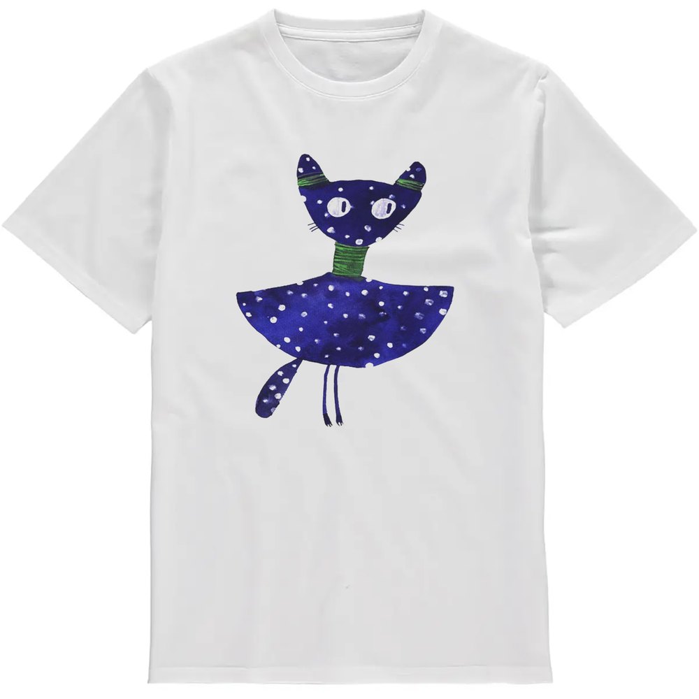 Regular Fit Printed T-Shirt Cat — image 2