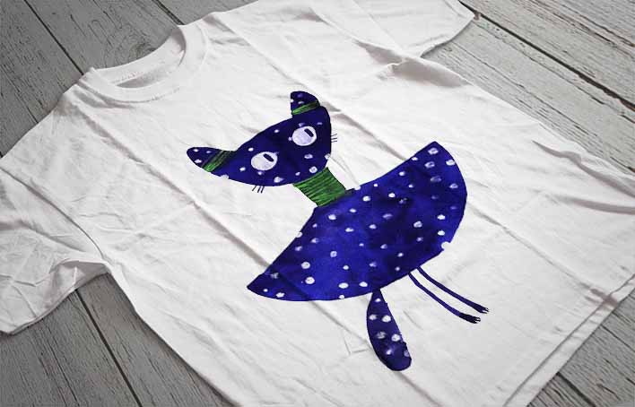 Regular Fit Printed T-Shirt Cat