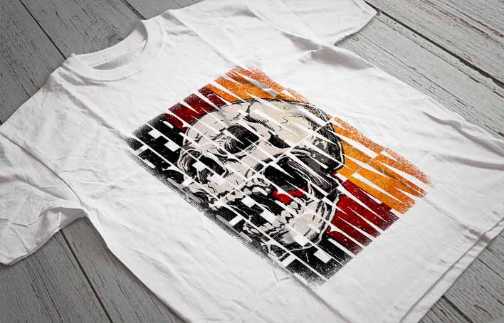 Regular Fit Printed T-Shirt Skull