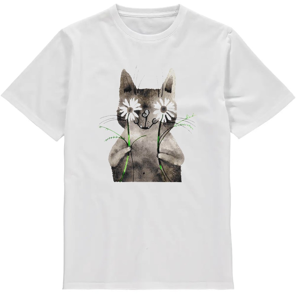 Regular Fit Printed T-Shirt Cat — image 2