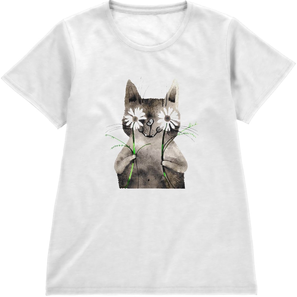 Regular Fit Printed T-Shirt Cat — image 4