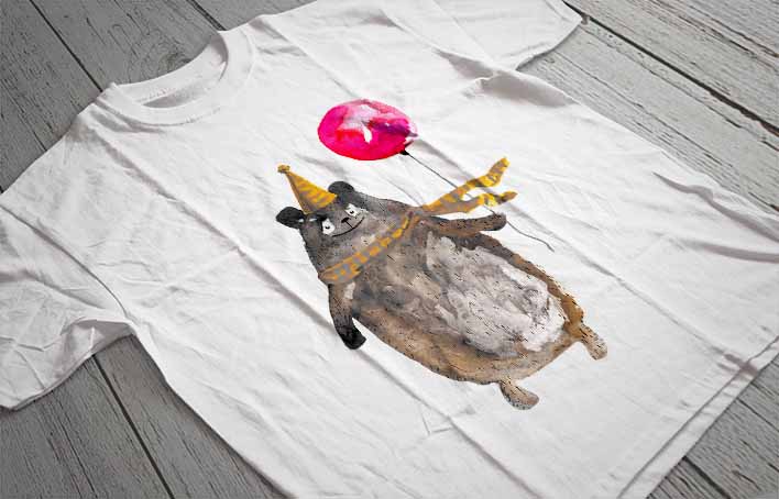 Regular Fit Printed T-Shirt Bear