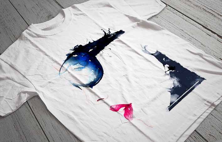 Regular Fit Printed T-Shirt Woman in Sunglasses