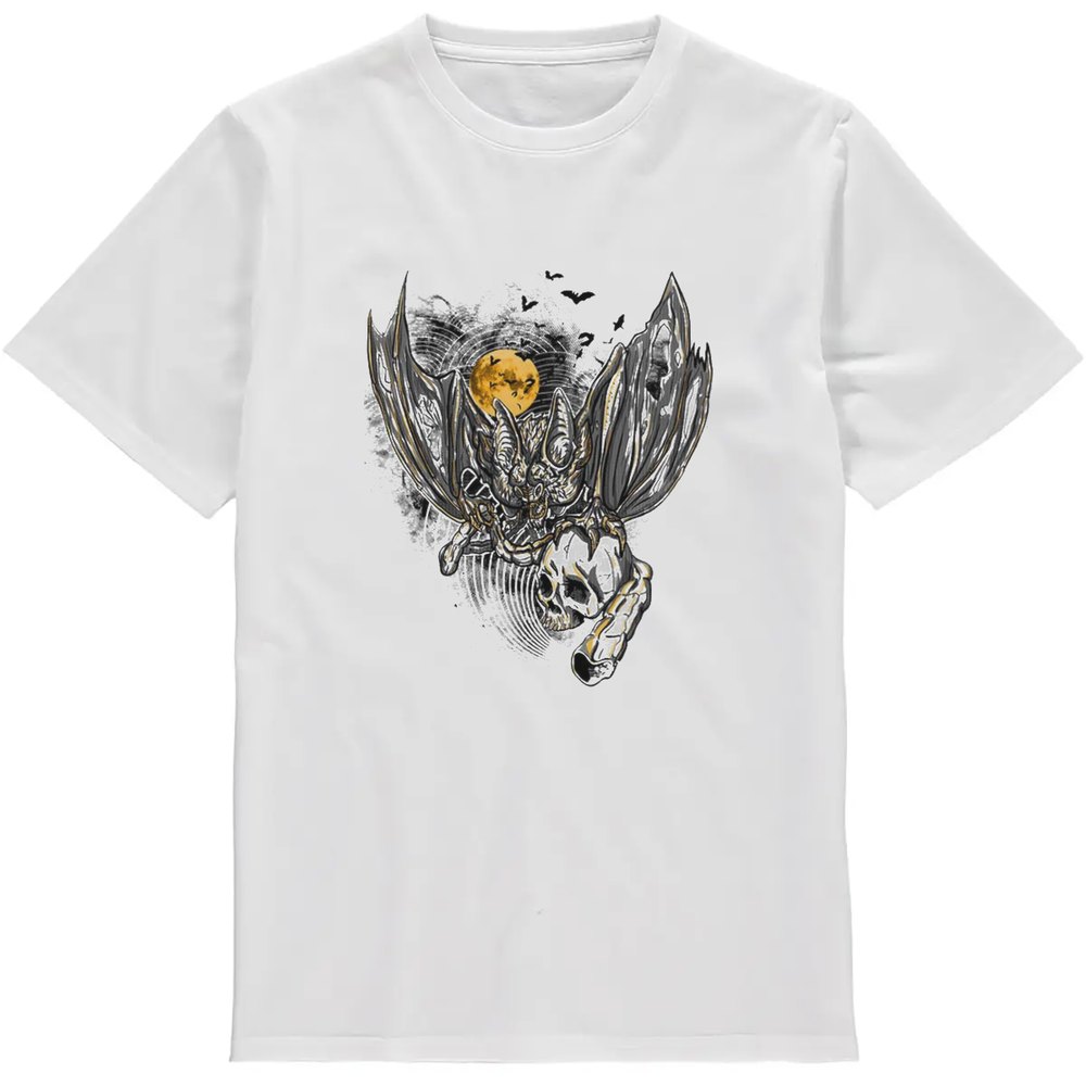 Regular Fit Printed T-Shirt Bat and Skull — image 2