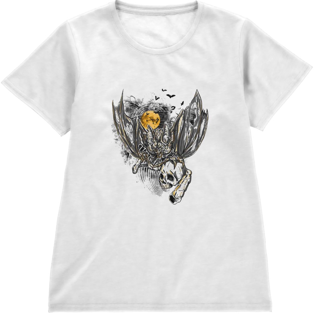 Regular Fit Printed T-Shirt Bat and Skull — image 4