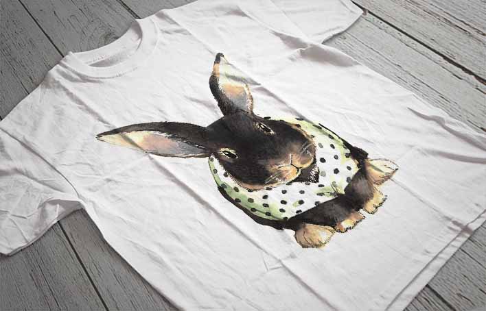 Regular Fit Printed T-Shirt Rabbit