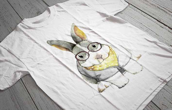 Regular Fit Printed T-Shirt Rabbit