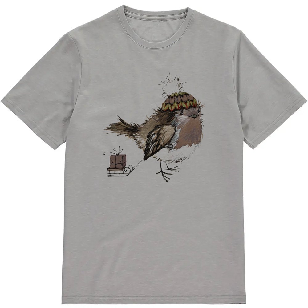 Regular Fit Printed T-Shirt Robin Bird — image 3