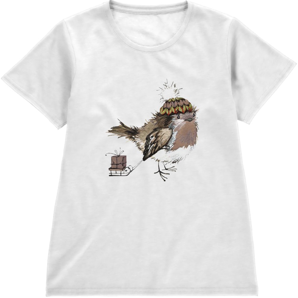 Regular Fit Printed T-Shirt Robin Bird — image 4