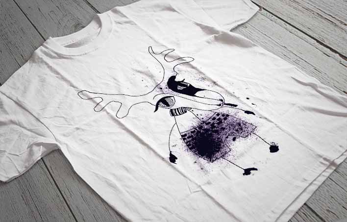 Regular Fit Printed T-Shirt Deer