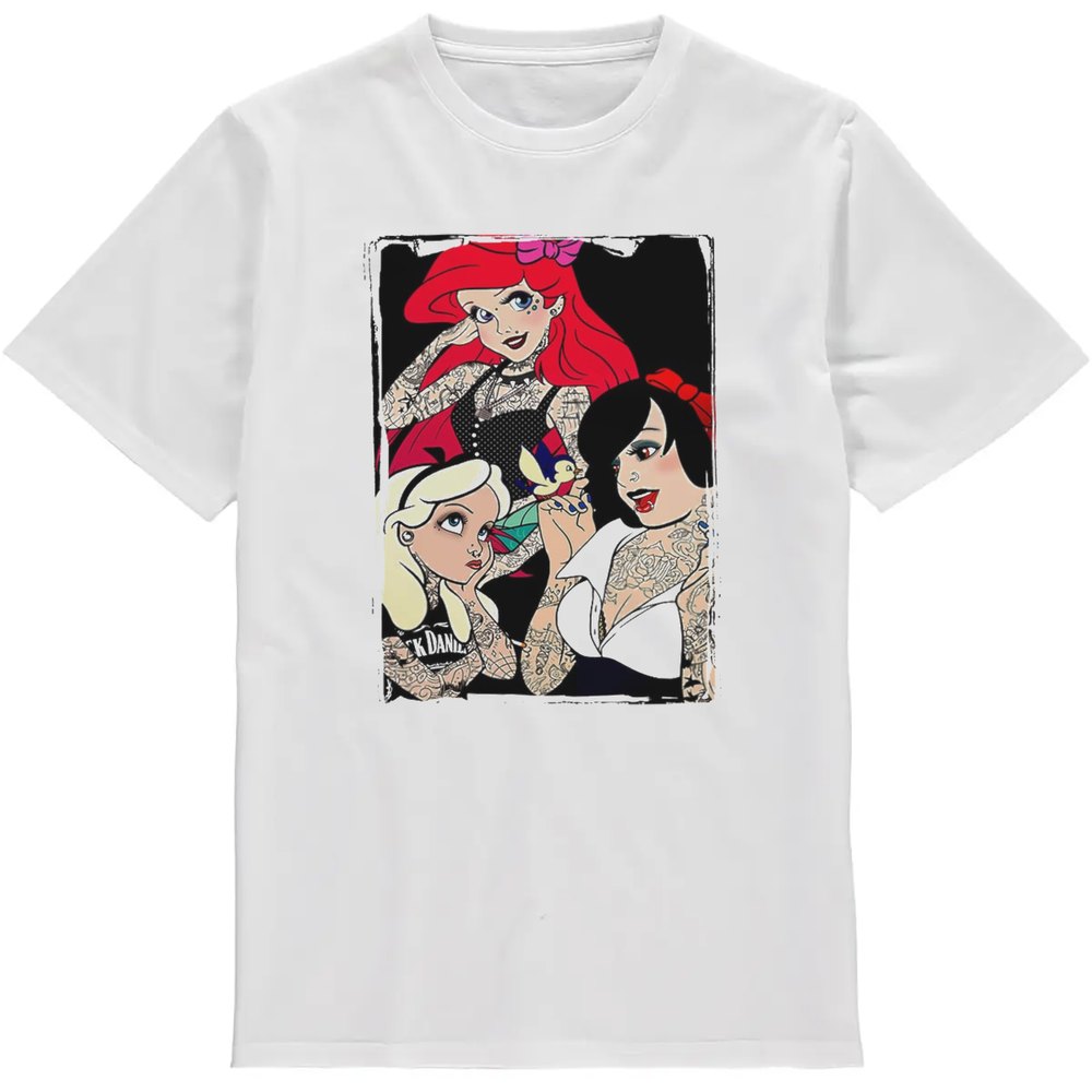 Regular Fit Printed T-Shirt Disney Princesses with Tattoos — image 2