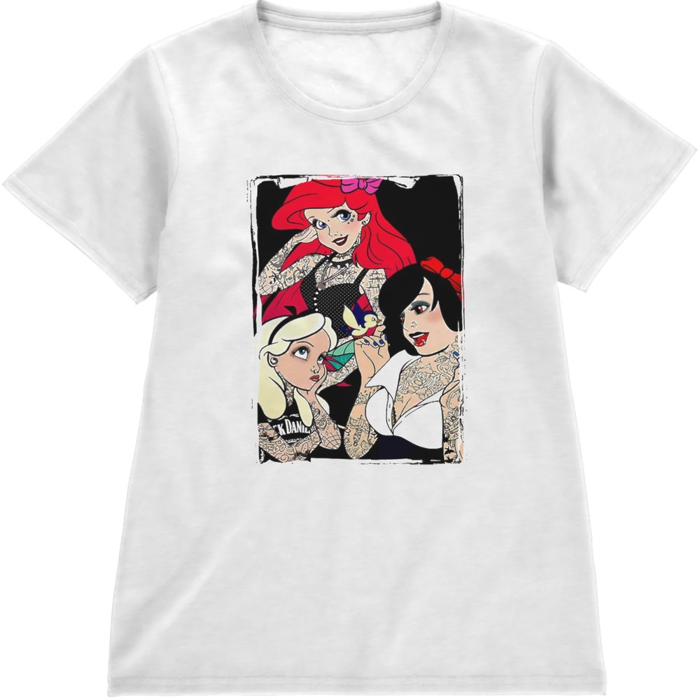 Regular Fit Printed T-Shirt Disney Princesses with Tattoos — image 4