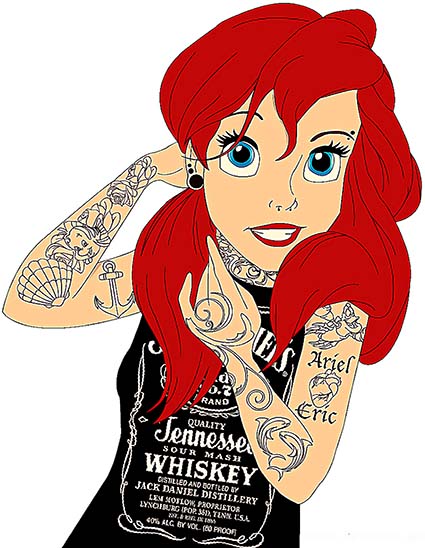 Regular Fit Printed T-Shirt Ariel with Tattoos — image 6