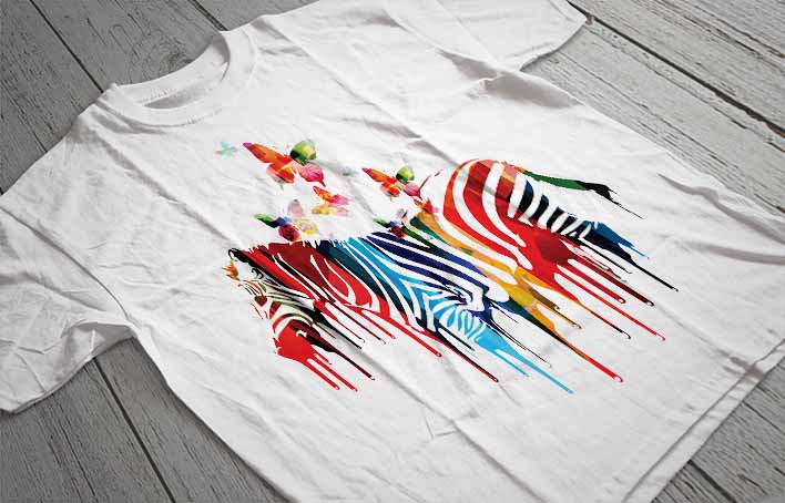 Regular Fit Printed T-Shirt Zebra
