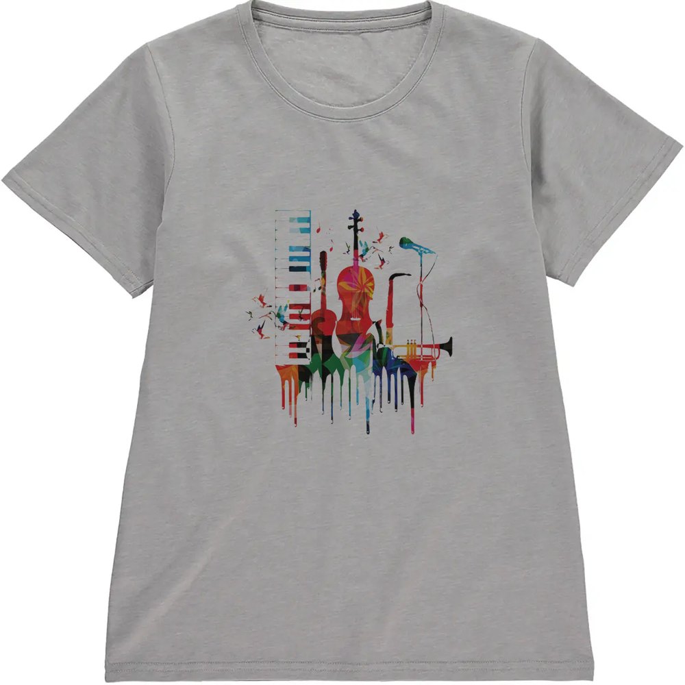 Regular Fit Printed T-Shirt Musical Instruments — image 5