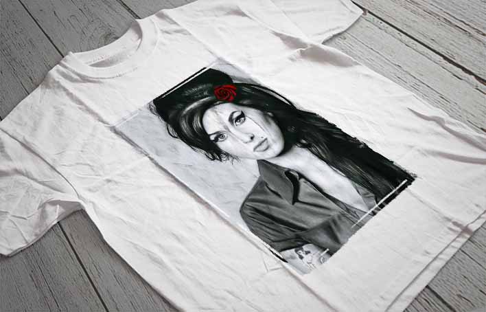 Regular Fit Printed T-Shirt Amy Winehouse
