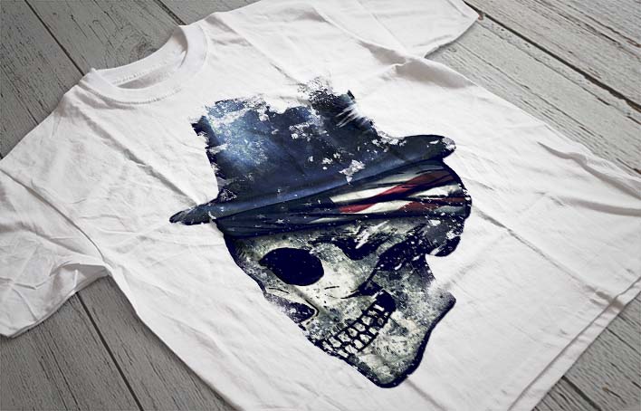 Regular Fit Printed T-Shirt Skull