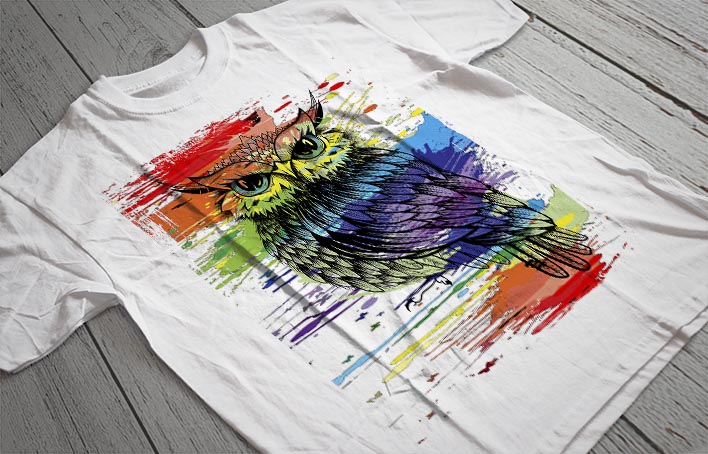 Regular Fit Printed T-Shirt Owl
