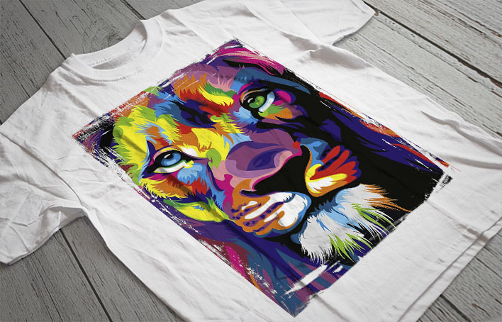 Regular Fit Printed T-Shirt Lion