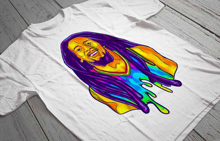 Regular Fit Printed T-Shirt Bob Marley
