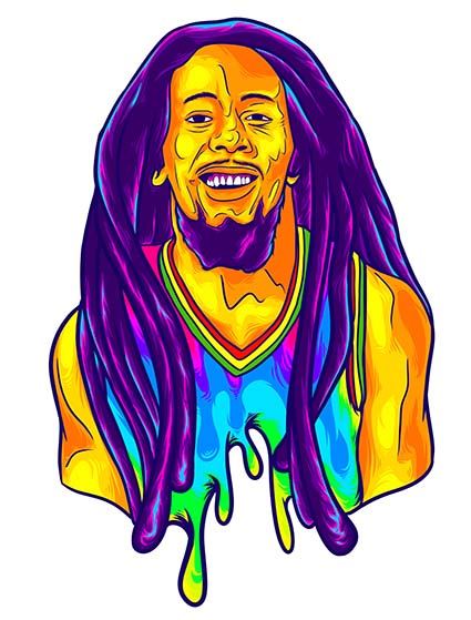 Regular Fit Printed T-Shirt Bob Marley — image 6