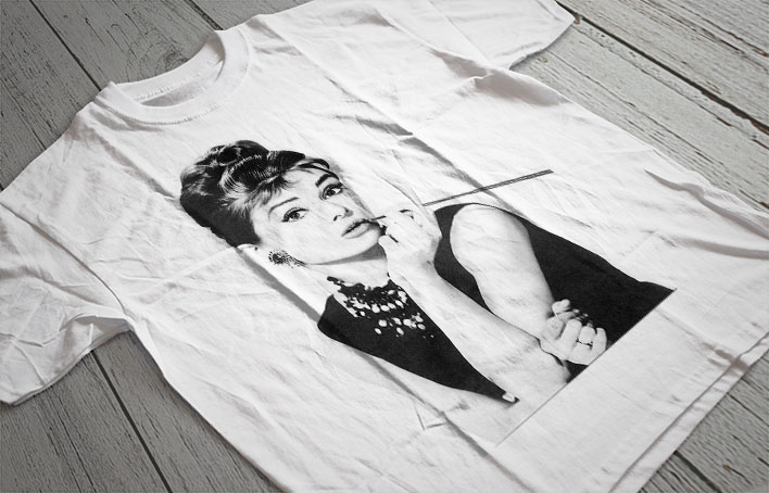 Regular Fit Printed T-Shirt Audrey Hepburn