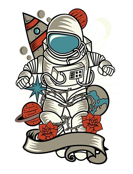 Regular Fit Printed T-Shirt Astronaut — image 6