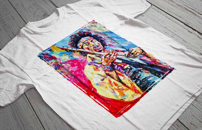 Regular Fit Printed T-Shirt Jimi Hendrix