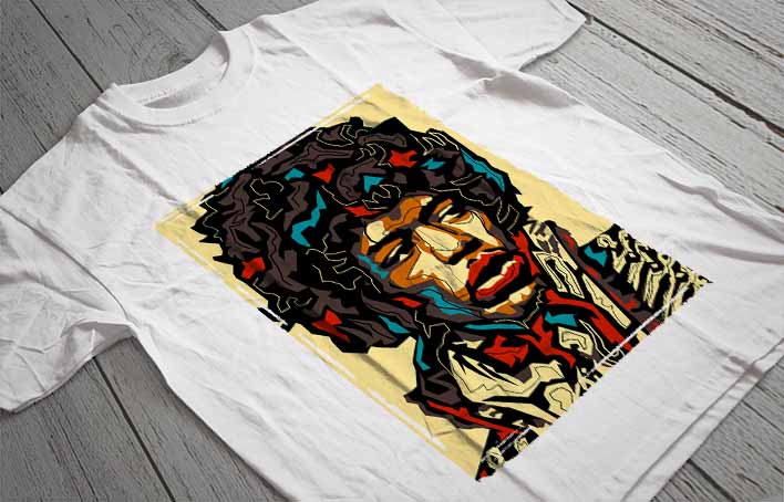 Regular Fit Printed T-Shirt Jimi Hendrix