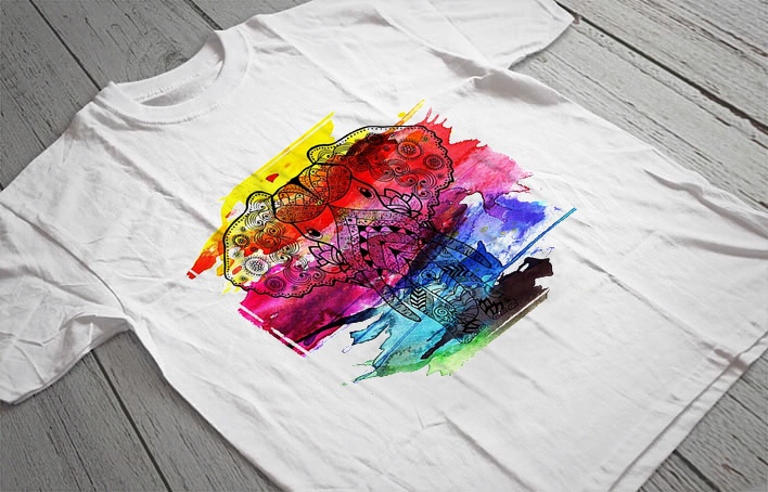 Regular Fit Printed T-Shirt Elephant