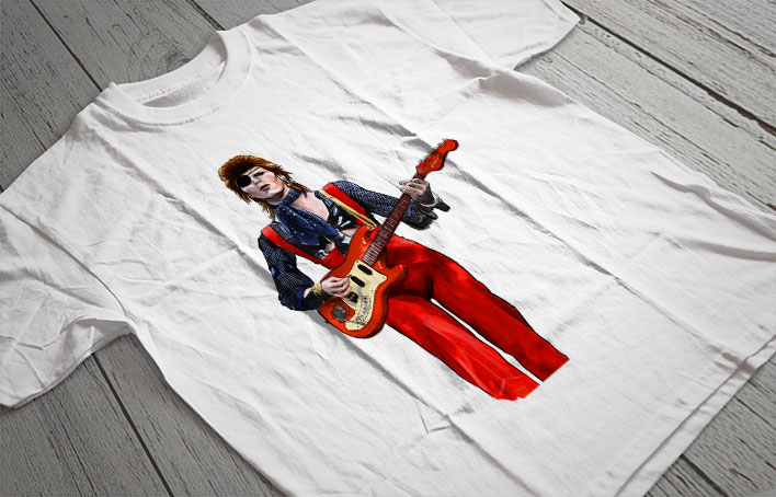 Regular Fit Printed T-Shirt David Bowie
