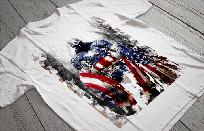 Regular Fit Printed T-Shirt Captain America