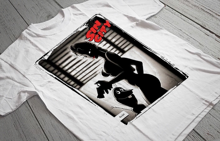 Regular Fit Printed T-Shirt Elsa Sin City
