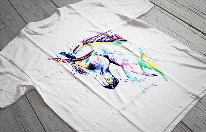 Regular Fit Printed T-Shirt Unicorn