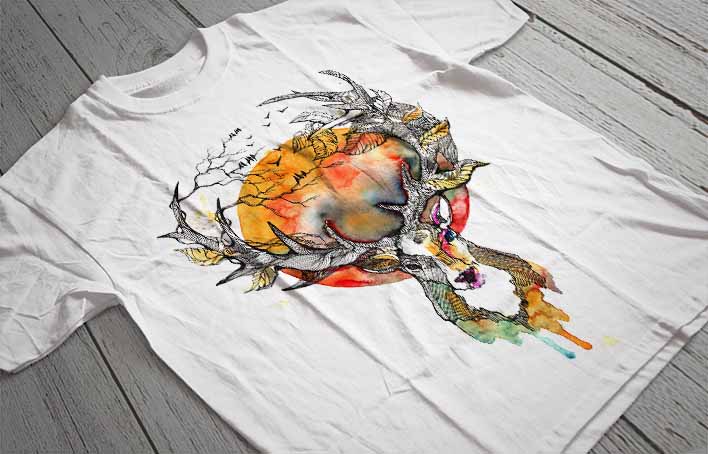 Regular Fit Printed T-Shirt Deer — image 2