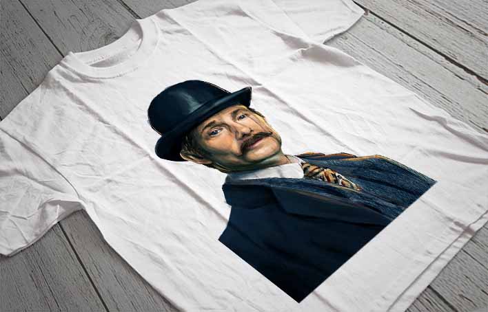 Regular Fit Printed T-Shirt Sherlock Dr Watson