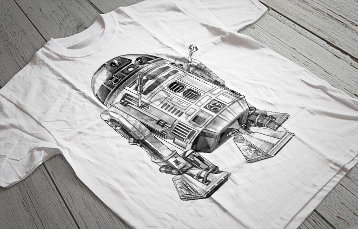 Regular Fit Printed T-Shirt R2D2