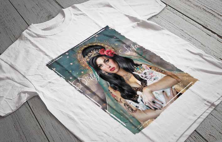 Regular Fit Printed T-Shirt Amy Winehouse