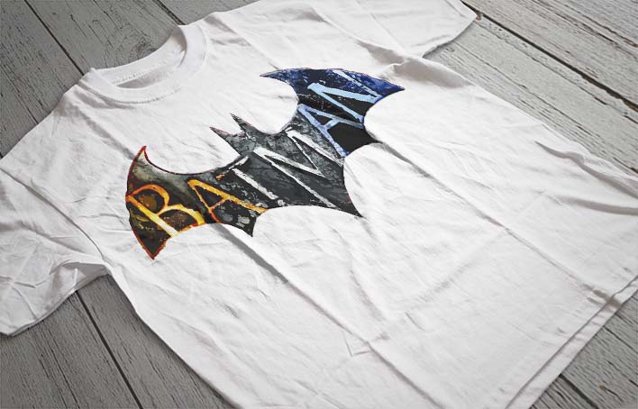 Regular Fit Printed T-Shirt Batman Symbol