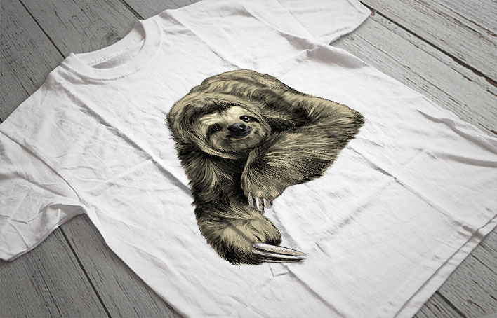 Regular Fit Printed T-Shirt Sloth