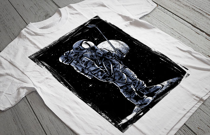 Regular Fit Printed T-Shirt Astronaut