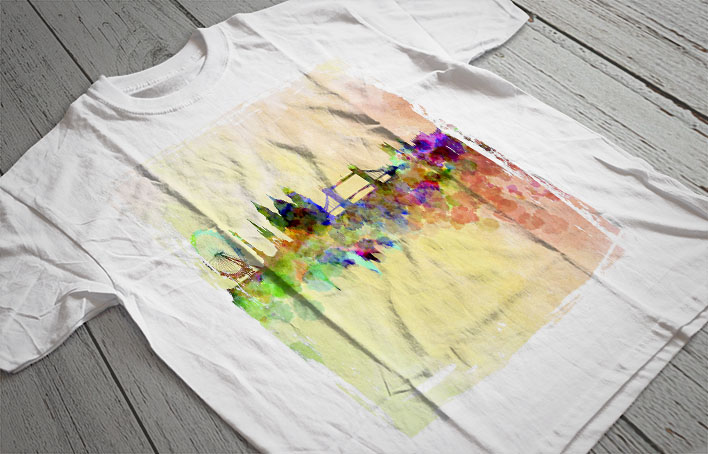 Regular Fit Printed T-Shirt London Skyline