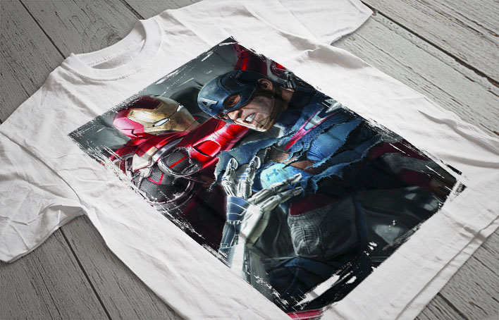 Regular Fit Printed T-Shirt Captain American
