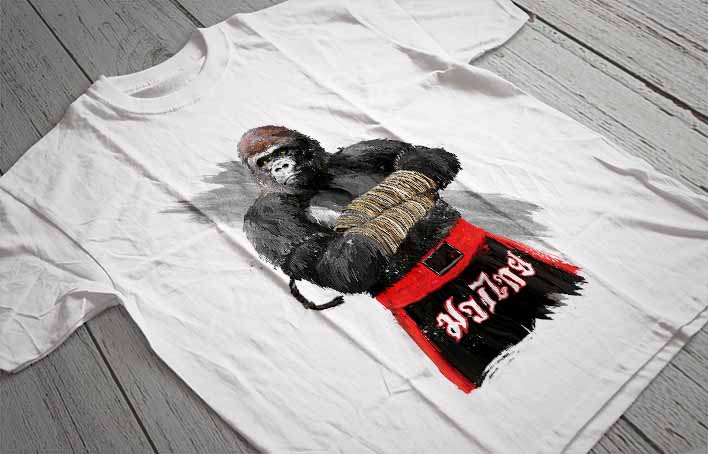 Regular Fit Printed T-Shirt Gorilla