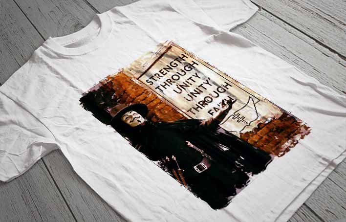 Regular Fit Printed T-Shirt V for Vendetta