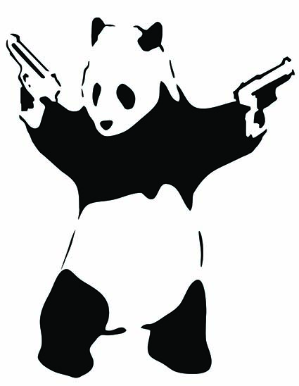 Cushion Cover Sublimation Print Banksy Panda — image 2