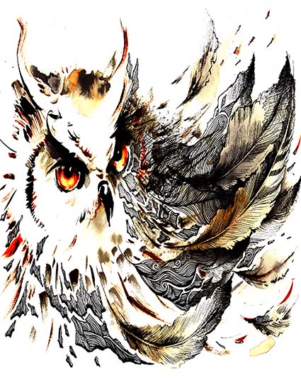 Cushion Cover Sublimation Print Owl — image 2