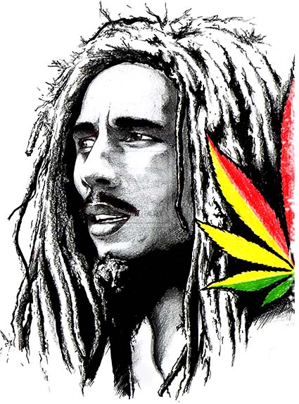 Cushion Cover Sublimation Print Bob Marley — image 2